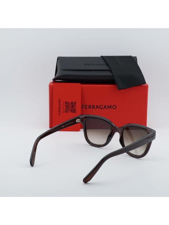 Salvatore Ferragamo SF1066S 210 Sunglasses Brown Square Frame, Grey Lenses main image 5